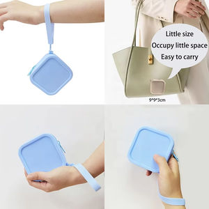 Sac en silicone personnalisé petit porte-monnaie carré porte-monnaie porte-clés fermeture éclair fabricant de porte-monnaie personnalisation - Product Image 6