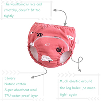 Celana Popok Bayi Model Celana Dapat Disesuaikan Motif Lucu 2-6 Tahun Unisex Balita Latihan Toilet Katun Pinggang Elastis Ekspor Global ODM