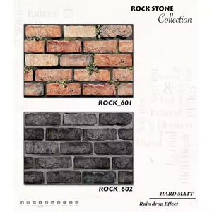 Azulejos de pared de cerámica exterior 3D de cerámica 300x450mm azulejos digitales esmaltados de porcelana rústica para diseños de pared de elevación de construcción - Product Image 5