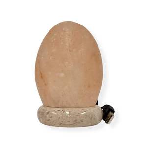 USB Himalayan Salt <b>Lamp</b> Carved Egg Shape Home Decoration for Christmas Nautical <b>Love</b> Pyramid Style - Product Image 4