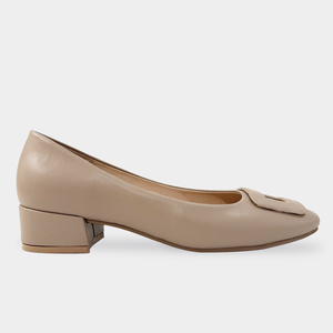 Scarpe da donna eleganti formali Beige a punta 6-8cm tacco sottile alta qualità da ufficio moda con cinturino alla caviglia