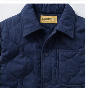 <b>Mens</b> <b>Jacket</b> Navy Blue Quilted <b>Jacket</b> Lightweight Insulated Puffer Coat Winter Autumn Casual Workwear Outdoor Snap Button <b>Jacket</b> - Product Image 5