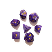 Ensemble de 7 dés polyédriques carrés en résine, personnalisables avec logo, pour RPG, Dungeons and Dragons, motif Cyber Bestie fait main, équilibrés