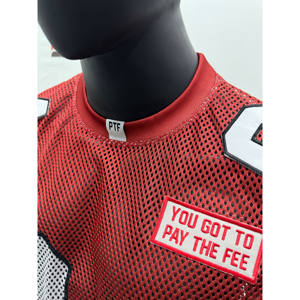 Camiseta corta deportiva de malla personalizada para hombre, camiseta de fútbol, ropa de calle, camiseta Retro Y2K, camiseta de malla bordada transpirable de secado rápido - Product Image 5