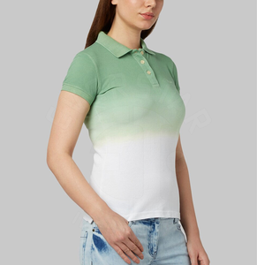 Precios al por mayor Impreso Mujeres Polos Camiseta Polo de alta calidad para damas de Pakistán Fabricante - Product Image 5