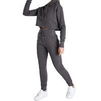 Survêtement pull femme de haute qualité 100% coton polaire OEM Logo personnalisé femme vêtements d'entraînement survêtement ensembles survêtement - Product Image 3