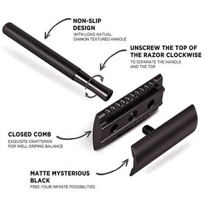 Maquinillas de afeitar de seguridad para hombre desechables de bajo precio al por mayor con una sola hoja de acero inoxidable alemán de alta calidad personalizable - Product Image 4