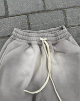 Pantalon de jogging ample à jambe large et droite, avec patchs brodés en chenille personnalisés OEM, style vintage délavé à l'acide, pour homme