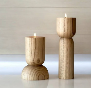 Bougeoir en bois fantaisie pour la décoration de vacances accent de table de ferme élégant moderne disponible au prix de gros - Product Image 5