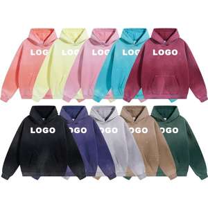 Sweats à capuche sur mesure OEM pour hommes avec strass, sweats à capuche lourds de 450 GSM avec logo personnalisé et patch brodé - Product Image 1