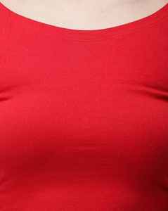 T-shirt haut court femme col rond brodé à manches courtes été Style décontracté coupe ajustée respirant court compressé - Product Image 3