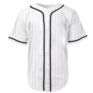 Camiseta de béisbol con estampado digital personalizado para hombre, Camiseta deportiva con cuello en V antibacteriana transpirable de poliéster de alta calidad, diseño de nombre del equipo - Product Image 1