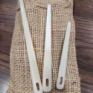 Outil de couture en cuir de qualité supérieure, écologique, en os de buffle, imperméable, moderne, fait à la main, naturel, à aiguille, conique, taille personnalisable - Product Image 4