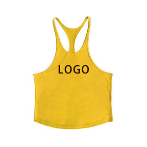 Hombres 100% algodón sin mangas músculo Stinger gimnasio Fitness Tank Tops sostenible ecológico fábrica entrenamiento Stringer transpirable - Product Image 1