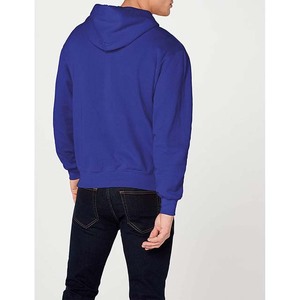 Customizable Blue Kangaroo Pocket <b>Hoodie</b> for <b>Men</b> 65% Cotton 35% <b>Fleece</b> Breathable Winter Basics with Embroidered Logo OEM - Product Image 5