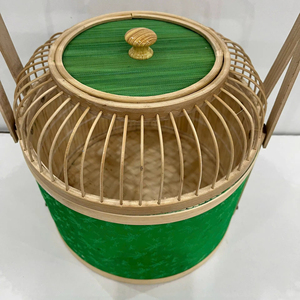 green gift <b>basket</b> <b>Woven</b> Bamboo <b>Basket</b> Round Utensils 3 Other Storage <b>Baskets</b> Food Egg Almond Fruit <b>Basket</b> - Product Image 2