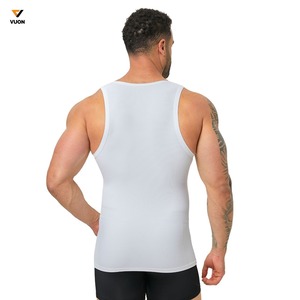 Camiseta sin mangas de algodón de alta calidad personalizada para hombre, ropa deportiva para entrenamiento, camisetas sin mangas de gimnasio en blanco de punto con gofres - Product Image 3