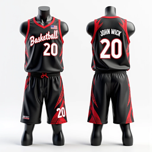 Uniformes de baloncesto transpirables de secado rápido, conjunto de Jersey y pantalones cortos sublimados completamente personalizados para hombres, ropa deportiva de alta calidad RTS - Product Image 4