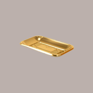 Kadò Alcas 270x190H21mm No. 3 Plateau de service à pâtisserie 100 pièces en plastique doré de qualité supérieure - Product Image 4