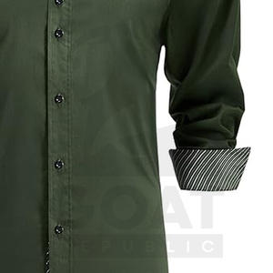 Custom New Design Fashionable Men Long Sleeve Solid Formal Button-Up <b>Grandad</b> Dress <b>Shirts</b> Spring Breathable Anti-Pilling - Product Image 6