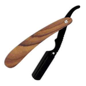 Rasoirs de barbier pour hommes sur mesure manche en bois rasoirs à barbe en acier allemands rasoir de rasage à usage de salon - Product Image 2