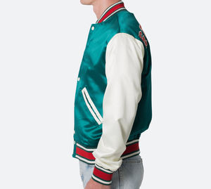 Obtenez une veste de baseball varsity personnalisée en chenille brodée, nouvelle veste varsity en laine et cuir personnalisée - Product Image 2