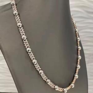 12 mm coupe ronde VVS Moissanite diamant cubain lien chaîne glacé bijoux cadeau pour hommes en argent Sterling 925 - Product Image 3