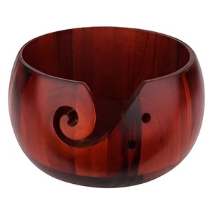 Modern Bamboo Yarn Storage <b>Bowl</b> for <b>Knitting</b> Crochet Home Needlework Wooden Yarn <b>Bowl</b> Holder - Product Image 3