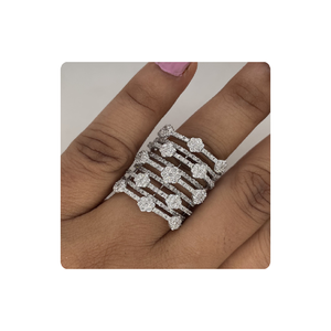 แหวนทอง14kt ดีไซน์เนอร์พร้อมเพชรห้องแล็บผู้ผลิตขายส่งอินเดียสำหรับงานปาร์ตี้เครื่องประดับได้รับการรับรองสำหรับวันครบรอบ - Product Image 4