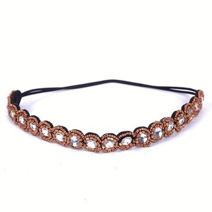 Handcrafted <b>Elastic</b> Hairbands for Girls with Crystal Glass Beads Beaded Hair Bands for Friends Mother Great for Gifts-Wholesale - Product Image 1