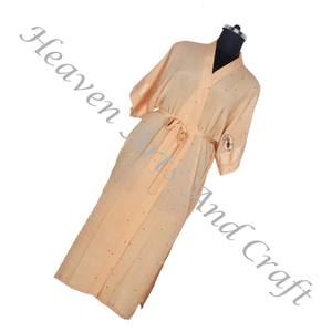 KL004 2024 Summer Collection Silk Long Vintage Sari Kimono Long Casual Wear Full Length Vintage Sari Kimono Long Bohemian Summer - Product Image 4