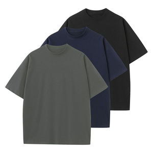 Camisetas Holgadas para Hombre, 100% Algodón Transpirable, de Alta Calidad, con Hombros Caídos, Diseño de Logotipo Personalizado, Ajuste Holgado, Talla Grande - Product Image 2