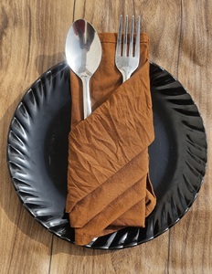 Servilleta de tela de cóctel de Color Óxido de lujo moderna hecha a mano ecológica algodón de piedra reutilizable para hoteles y bodas al por mayor - Product Image 2