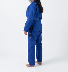 Veste de judo entièrement noire, vêtements d'arts martiaux avec bordures noires, rouges et blanches, 100% coton, 460g, séchage rapide - Product Image 3