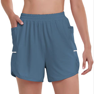 Gary Sports Custom Women's High-<b>Waist</b> <b>Elastic</b> Yoga Shorts Quick-Drying Breathable Embroidered Phone Pocket Waterproof Formal - Product Image 1