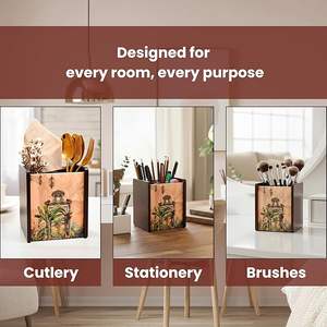 Porte-cuillères en bois imprimé luxueux artisanal à trois niveaux réglable, aspect artisanal haut de gamme, style classique pour repose-cuillères - Product Image 5