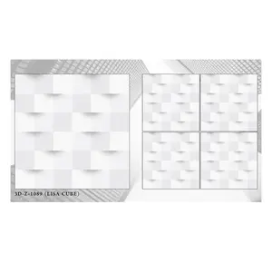 3D ลายลูกบาศก์ลิซ่า300X600 600x600มม. กันลื่นที่ทันสมัยกระเบื้องปูพื้นพอร์ซเลนยุโรปสีขาวสำหรับห้องนั่งเล่นโปรเจกต์ผนังห้องครัว - Product Image 1