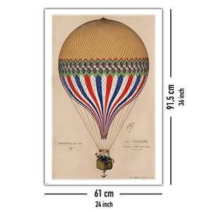 Póster de globo aerostático E. Hamelin Le Tricolore para decoración de pared - Product Image 1