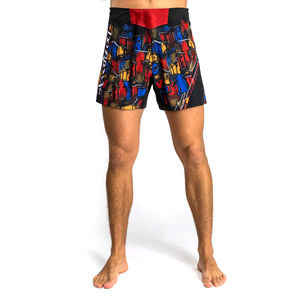 Shorts de course athlétiques écologiques pour hommes en tissu Oxford, pour la gym et l'entraînement, en polyester/coton, cargo, taille mi-haute élastique, légers, couleur unie - Product Image 1