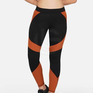 Mallas de yoga para mujer estilo moda venta al por mayor cintura media 100% algodón transpirable material de punto hecho en Pakistán - Product Image 5