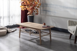 Oak Coffee <b>Table</b> with Storage <b>Shelf</b> Two Layer Lounge <b>Table</b> Best Quality Perfect Living Room Furniture - Product Image 3