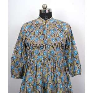 ชุดฤดูหนาวของผู้หญิงพิมพ์ลายดิจิตอลชุดเดรสลำลองแต่งระบายสำหรับฤดูหนาว - Product Image 3