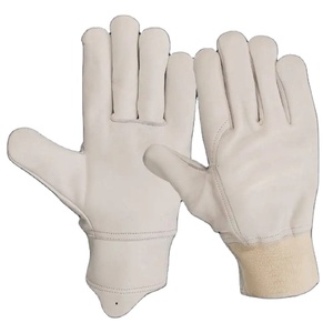Premium Personal Protective Equipment Safety <b>Driver</b> Goat Grain Leather Work <b>Gloves</b> Adjustable Wristband CE Certified Soft - Product Image 1