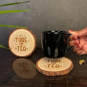 Posavasos Monocromático de Madera con Diseño Bohemio, Ecológico, Hecho a Mano, Diseño Personalizado para Uso en el Hogar y la Oficina, Precio al por Mayor - Product Image 5