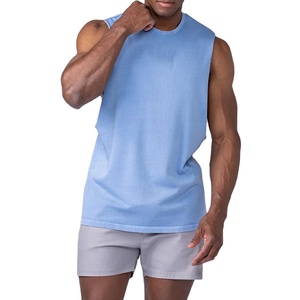 Ropa de Gimnasio, Chaleco con Aberturas Laterales, Corte Regular, Alta Calidad, Ropa Deportiva para Correr, Top Deportivo para Actividades al Aire Libre, Camiseta sin Mangas de Algodón Oversize - Product Image 4