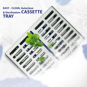 Bandeja de casete de esterilización en autoclave Dental, caja de estante, organizador de acero inoxidable para instrumentos quirúrgicos y herramientas dentales reutilizables - Product Image 3