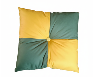 Cojín Decorativo Hecho a Mano con Bloques de Color |   Cojín de Tela de Poliéster con Relleno de Silicona |   Cojín Decorativo con Botones y Parches de Cuentas - Product Image 3