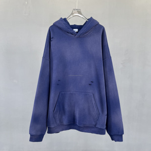 Sudadera con Capucha Personalizada de 360g de Alta Calidad, Estilo Urbano Vintage, Desgastada, Decolorada al Sol, Lavada al Ácido, para Hombre - Product Image 4