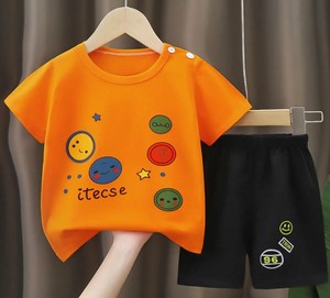 Camiseta de verano de manga corta de algodón para niños conjunto de dos piezas de manga corta de algodón para bebés - Product Image 5