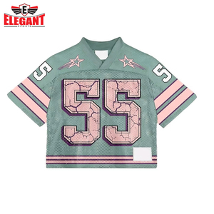 เสื้อเชิ๊ตตาข่ายโพลีเอสเตอร์มีหลายดีไซน์เสื้อกีฬาแขนสั้นบริการ OEM 100% - Product Image 3